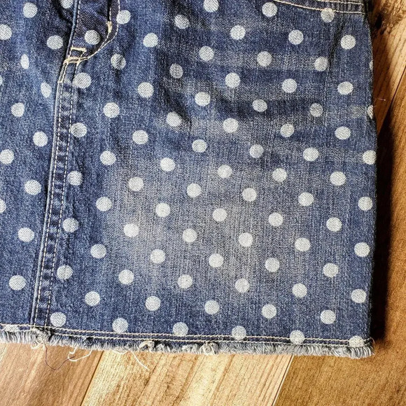 Cherokee Girls Polka Dot Denim Skirt Size XL (14/16) - Picture 5 of 12